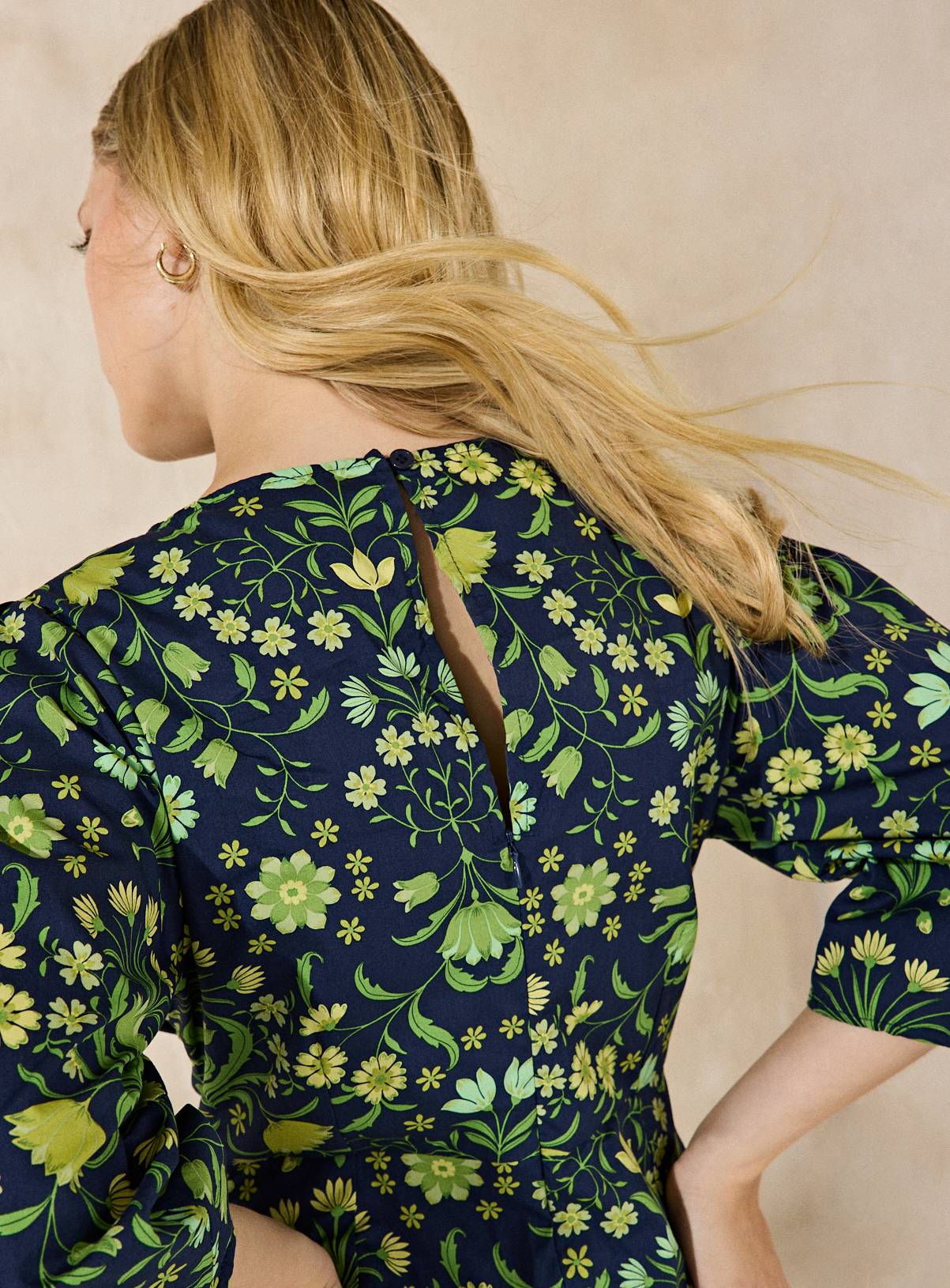EVERBELLE Printed Poplin Midi Summer Dress 8 - Image 3